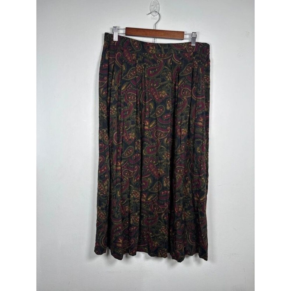 Sag Harbor Paisley Print Maxi Skirt Size Large